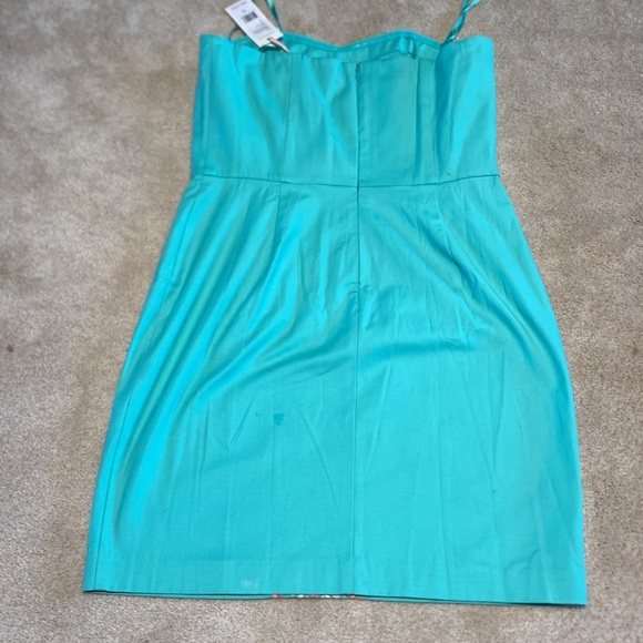 Vineyard Vines NWT Blue Floral Embroidery Strapless Dress - Picture 3 of 12